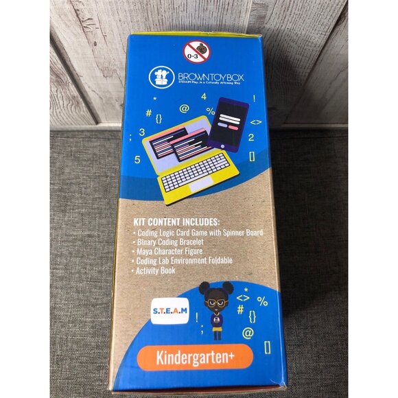 Brown Toy Box Hands On Learning Maya Coding & App Development STEAM Kit Grade K+ - Picture 2 of 5